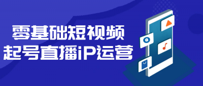 零基础短视频起号直播iP运营