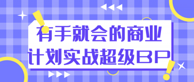 有手就会的商业计划实战超级BP