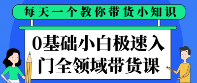 0基础小白极速入门全领域带货课