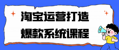 淘宝运营打造爆款系统课程