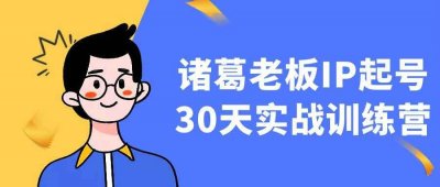 诸葛老板IP起号30天实战训练营