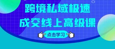 跨境私域极速成交线上高级课